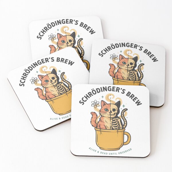 Item preview, Schrödinger's Brew Quantum Physics Cat Coffee designed and sold by UrbanStoic.