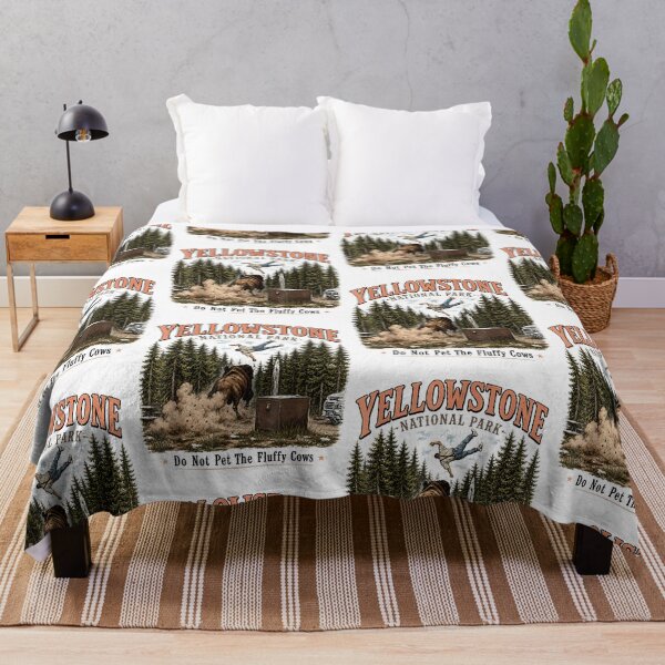 Item preview, Yellowstone National Park Do Not Pet The Fluffy Cows Funny Bison Nature designed and sold by PixlCrypt.