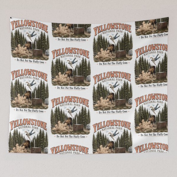 Item preview, Yellowstone National Park Do Not Pet The Fluffy Cows Funny Bison Nature designed and sold by PixlCrypt.