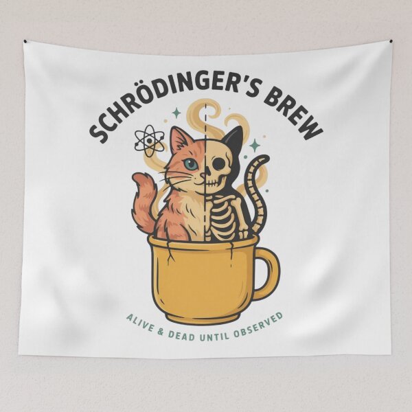 Item preview, Schrödinger's Brew Quantum Physics Cat Coffee designed and sold by UrbanStoic.