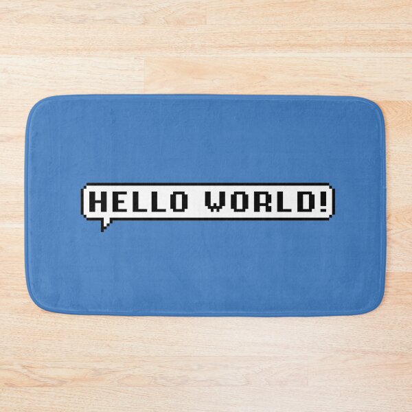 Item preview, Hello World – Pixel Speech Bubble Minimalist Retro Design designed and sold by PixelPuncheur.
