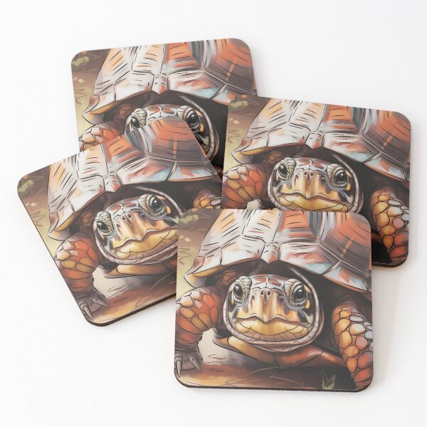Item preview, Box Turtle Oil Painting Forest Portrait designed and sold by SellingWSarah17.