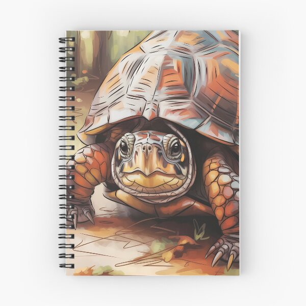 Item preview, Box Turtle Oil Painting Forest Portrait designed and sold by SellingWSarah17.