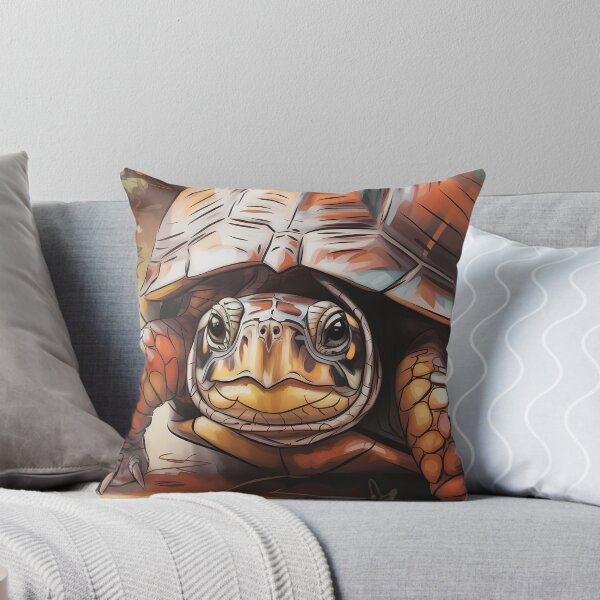 Item preview, Box Turtle Oil Painting Forest Portrait designed and sold by SellingWSarah17.
