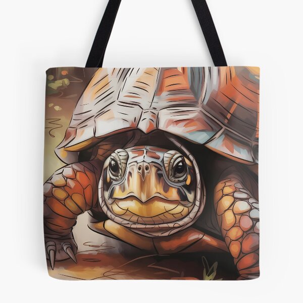Item preview, Box Turtle Oil Painting Forest Portrait designed and sold by SellingWSarah17.