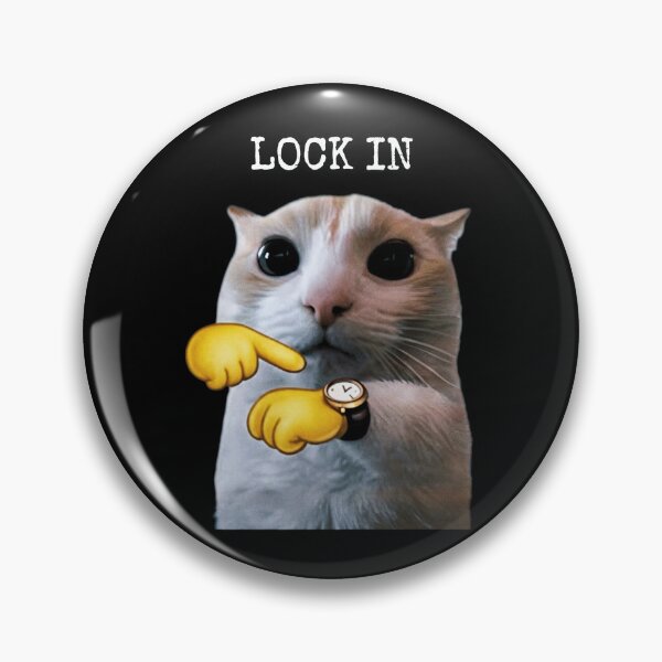 Item preview, Lock In Cat Shirt Funny Cat Meme T-Shirt Cute Cat Pointing At Wrist Watch Tee Relatable Meme Shirt Funny Gym Motivation Top Cat Lover Gift [Black Shirt Only] designed and sold by Off-Road-Zone.