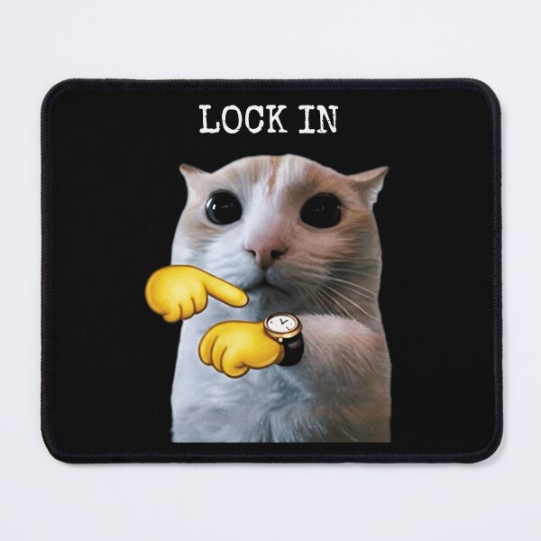 Item preview, Lock In Cat Shirt Funny Cat Meme T-Shirt Cute Cat Pointing At Wrist Watch Tee Relatable Meme Shirt Funny Gym Motivation Top Cat Lover Gift [Black Shirt Only] designed and sold by Off-Road-Zone.