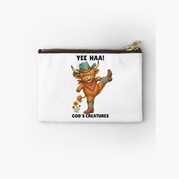 Item preview, Yee Hee! Highland Cow God's Creatures Cowboy  designed and sold by Rosie's Wildflower Boutique.