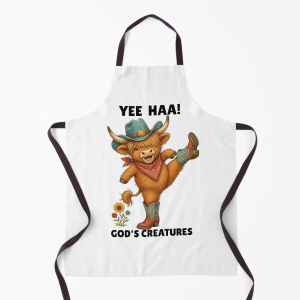 Item preview, Yee Hee! Highland Cow God's Creatures Cowboy  designed and sold by Rosie's Wildflower Boutique.