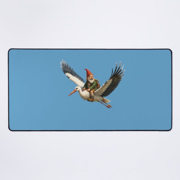 Item preview, Alpine Gnome Riding a Majestic Stork – Funny Fantasy Forest Adventure designed and sold by Alpine-Ink.