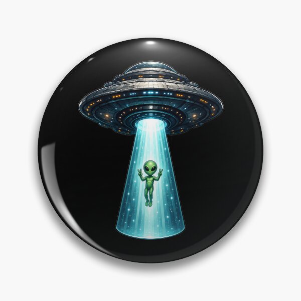 Item preview, Alien Flashing Peace Signs While Being Abducted by Giant UFO designed and sold by builtforyou.