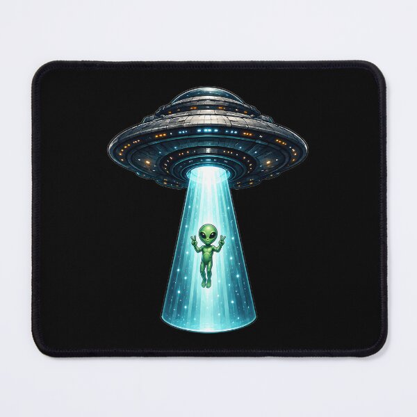 Item preview, Alien Flashing Peace Signs While Being Abducted by Giant UFO designed and sold by builtforyou.