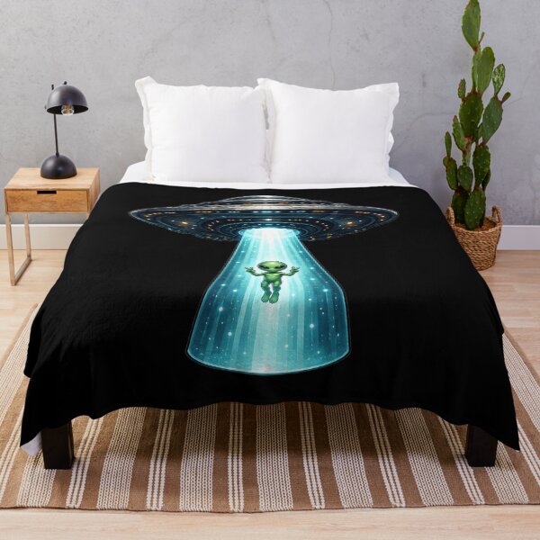 Item preview, Alien Flashing Peace Signs While Being Abducted by Giant UFO designed and sold by builtforyou.