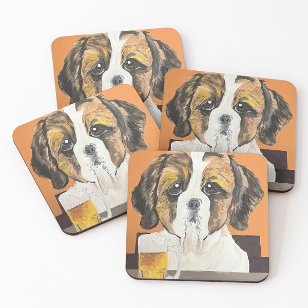 Item preview, Saint Bernard Drinking a Beer designed and sold by colormemaroon.