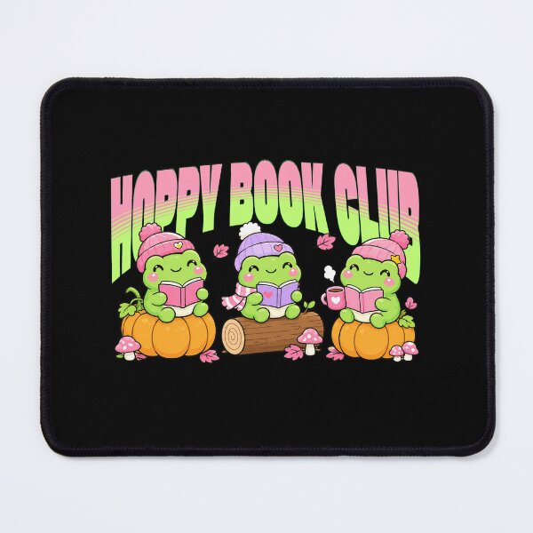 Item preview, Hoppy Book Club, frogs in Autumn reading designed and sold by BritishDelights.