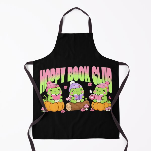 Item preview, Hoppy Book Club, frogs in Autumn reading designed and sold by BritishDelights.