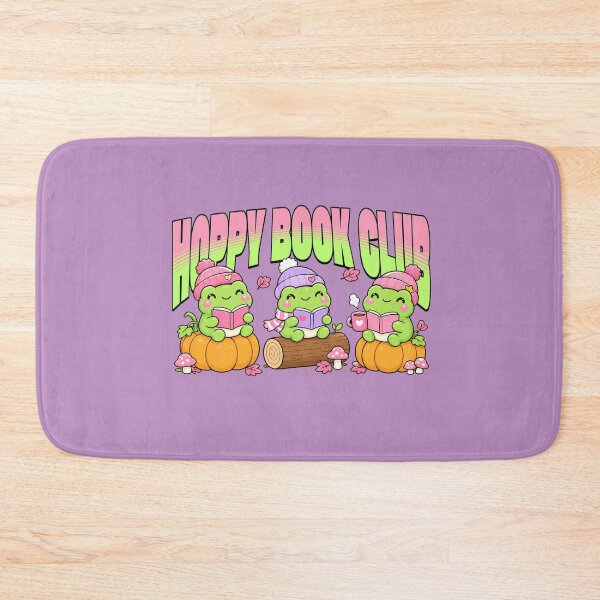 Item preview, Hoppy Book Club, frogs in Autumn reading designed and sold by BritishDelights.