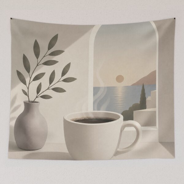 Item preview, Quiet Morning Coffee Still Life designed and sold by joycrysstudio.