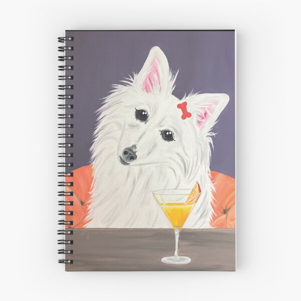 Item preview, American Eskimo Drinking a Martini designed and sold by colormemaroon.