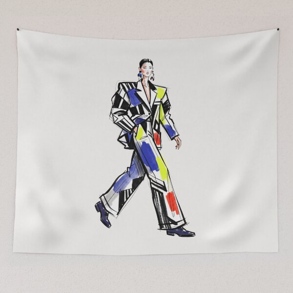 Item preview, Abstract Runway Fashion Sketch designed and sold by yara.lahdo.