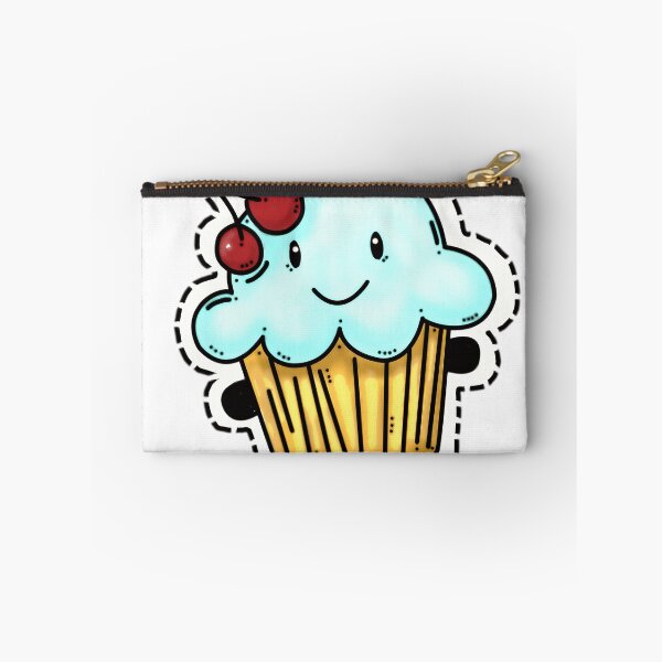 Item preview, Cute Blue Cupcake with Cherries designed and sold by kawanva-studio.