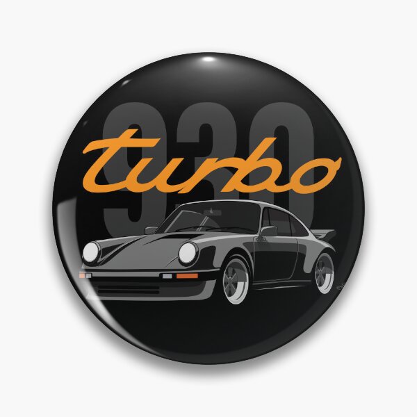 Artikelvorschau, Illustration eines schwarzen Retro 930 Turbo entworfen und verkauft von blackdogshop.
