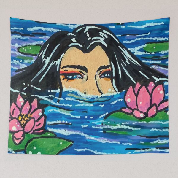 Item preview, The Woman and the Lily Pads designed and sold by AvalonUnmuzzled.