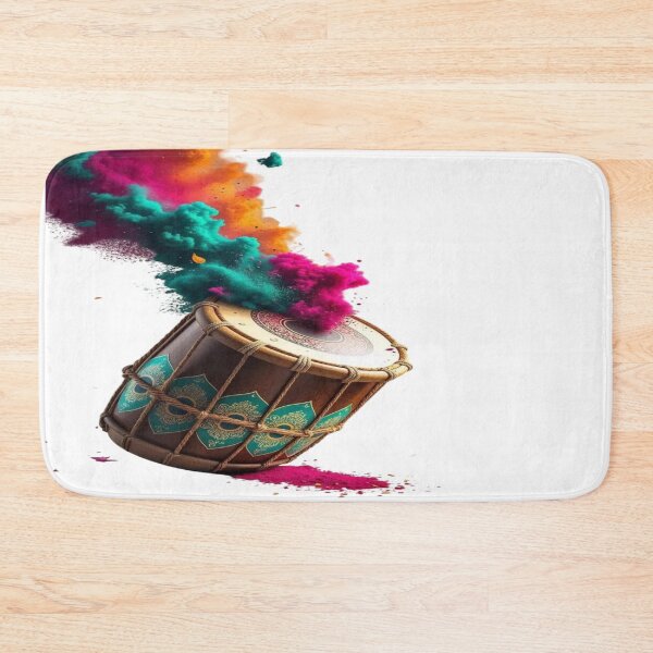 Item preview, El ritmo de los colores sagrados: el tambor Dholak y la explosión de polvos Holi - Música y colores del festival indio designed and sold by RAYBIL.
