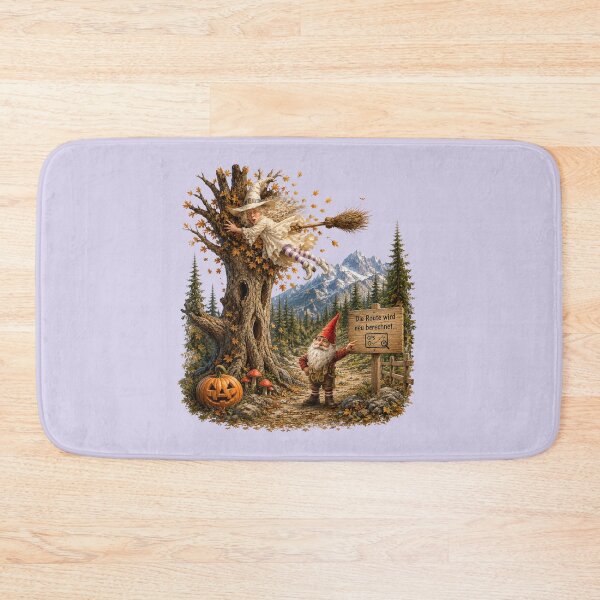 Item preview, Funny Halloween Witch & Alpine Gnome Design – "Die Route wird neu berechnet..." designed and sold by Alpine-Ink.