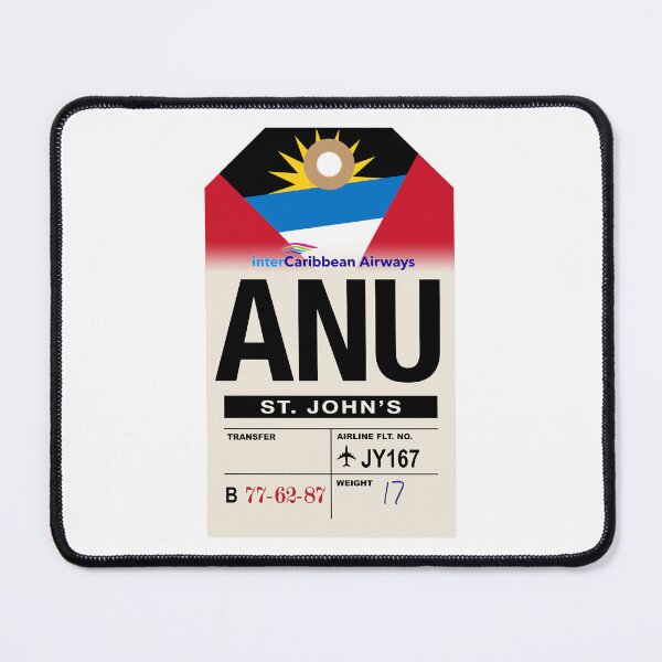Item preview, St. John's (ANU) Antigua Airline Luggage Tag designed and sold by travelwitheric.