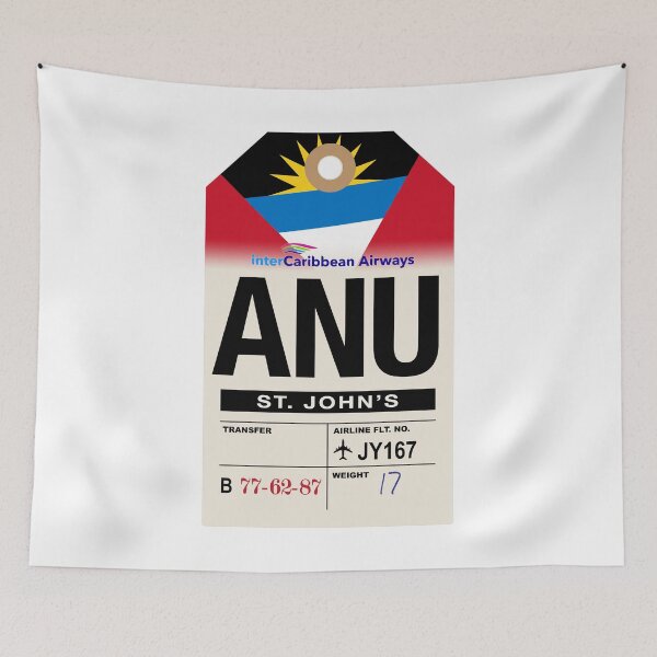 Item preview, St. John's (ANU) Antigua Airline Luggage Tag designed and sold by travelwitheric.