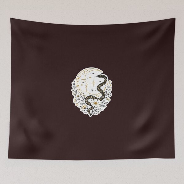 Item preview, Celestial Serpent & Moon | Mystical Botanical Sticker designed and sold by Nexyra_Labs Art Studios.
