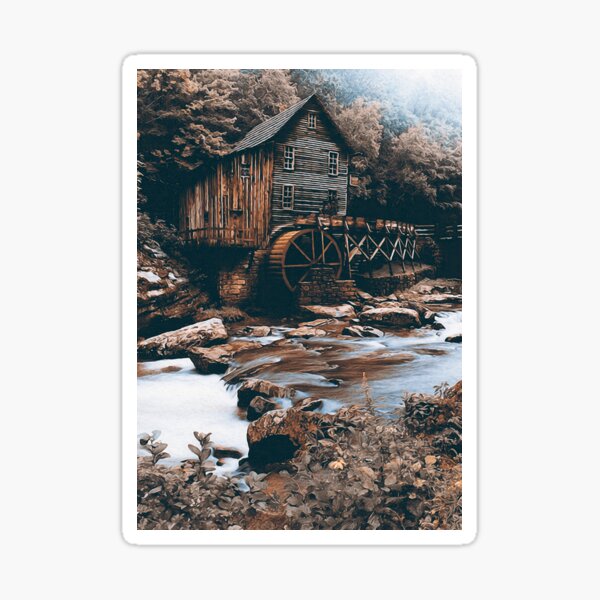 Item preview, An old watermill  designed and sold by AM FineArtPrints.