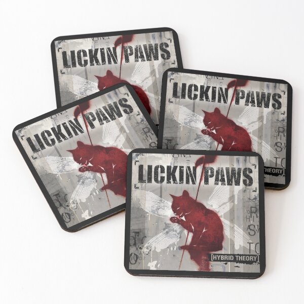 Item preview, Lickin Paws Shirt Funny Cat Nu Metal T-Shirt Heavy Metal Cat Tee Alternative Rock Parody Shirt Nu Metal Meme Gift Band Parody Top designed and sold by Off-Road-Zone.