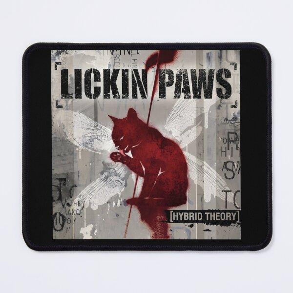 Item preview, Lickin Paws Shirt Funny Cat Nu Metal T-Shirt Heavy Metal Cat Tee Alternative Rock Parody Shirt Nu Metal Meme Gift Band Parody Top designed and sold by Off-Road-Zone.