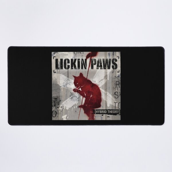 Item preview, Lickin Paws Shirt Funny Cat Nu Metal T-Shirt Heavy Metal Cat Tee Alternative Rock Parody Shirt Nu Metal Meme Gift Band Parody Top designed and sold by Off-Road-Zone.