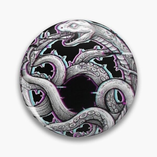 Item preview, Cyberpunk Snake Ouroboros Glitch Art designed and sold by PatternPopp.