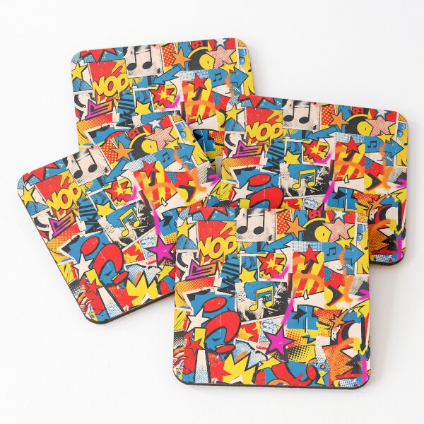 Item preview, 6 White Black Yellow Blue Red Orange Green designed and sold by ART ATTACK ZONE.