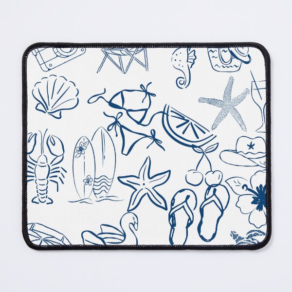 Item preview, Coastal Summer Vibe Doodles - Nautical Beach Pattern designed and sold by NOUURRRR.