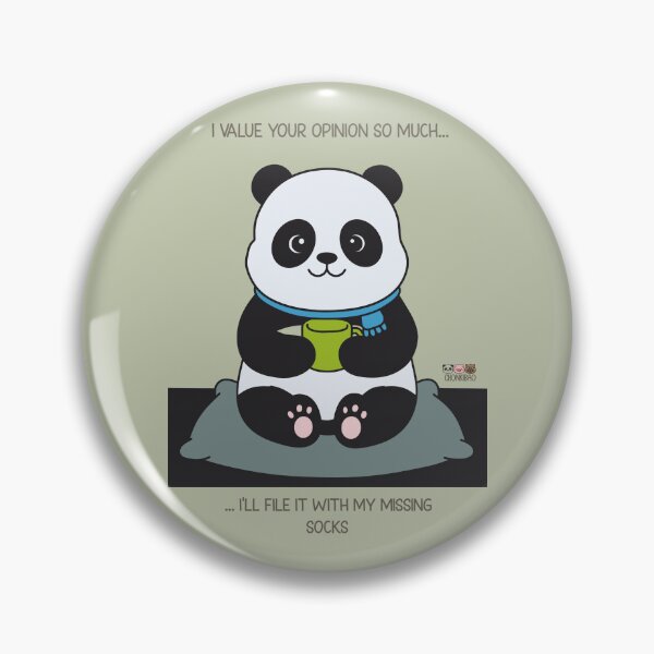 Item preview, Funny Panda Sarcastic I Value Your Opinion Missing Socks designed and sold by Chonkibao.