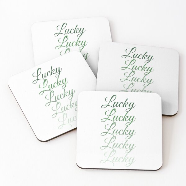 Item preview, Lucky Gradient Typography Print, Positive Quote Wall Art, Modern Abstract Poster designed and sold by SpringTeaDesigns.