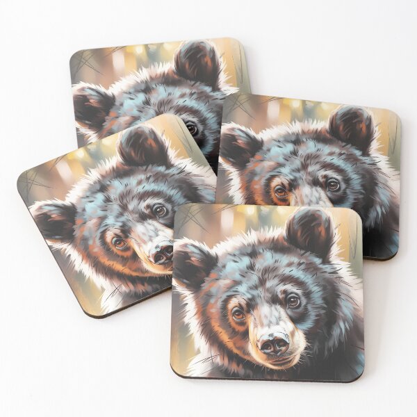 Item preview, Black Bear Cub Oil Painting Portrait designed and sold by SellingWSarah17.