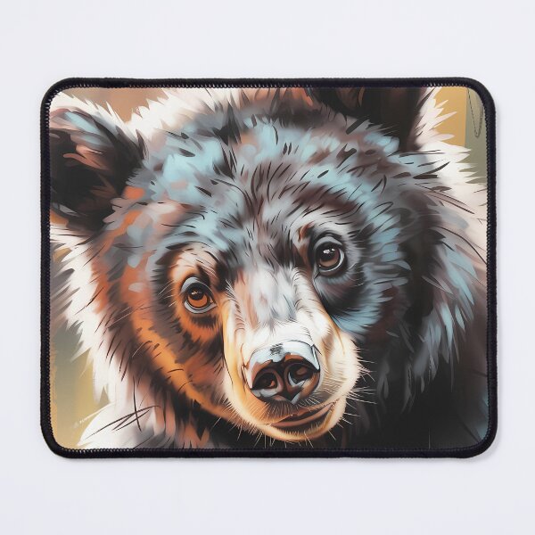Item preview, Black Bear Cub Oil Painting Portrait designed and sold by SellingWSarah17.