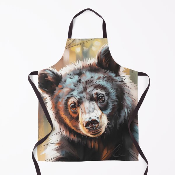 Item preview, Black Bear Cub Oil Painting Portrait designed and sold by SellingWSarah17.
