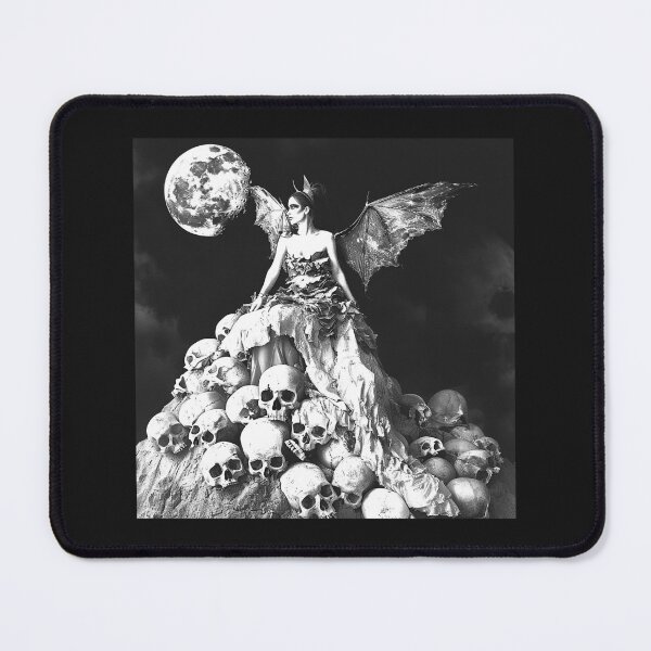 Item preview, Gothic Moon Fairy on Skull Throne Dark Fantasy Art designed and sold by inkoutninja.