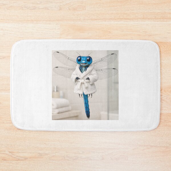 Item preview, Cozy Bathrobe Blue Dragonfly designed and sold by Sillytoe.