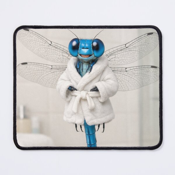 Item preview, Cozy Bathrobe Blue Dragonfly designed and sold by Sillytoe.
