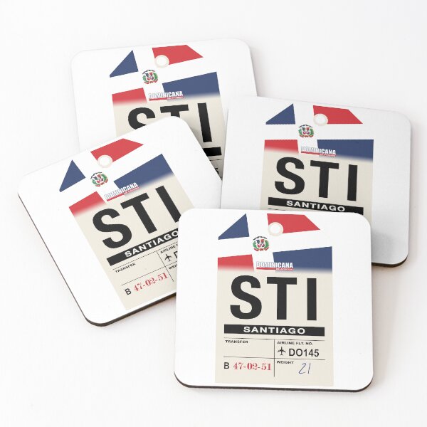 Item preview, Santiago (STI) Dominican Republic Airline Luggage Tag designed and sold by travelwitheric.