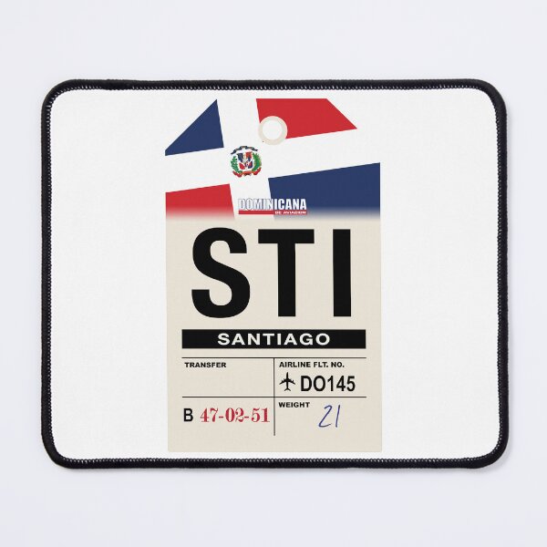 Item preview, Santiago (STI) Dominican Republic Airline Luggage Tag designed and sold by travelwitheric.