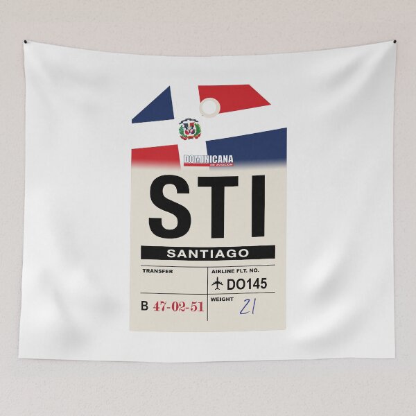 Item preview, Santiago (STI) Dominican Republic Airline Luggage Tag designed and sold by travelwitheric.